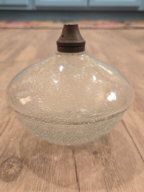 Vintage Glass Oil Lamp. No Wick